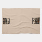 Creepy Skeleton Family Happy Halloween Geschirrtuch (Horizontal)