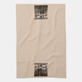 Creepy Skeleton Family Happy Halloween Geschirrtuch (Vertikal)