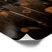 Creepy Skeleton Family Happy Halloween Poster (Ecke)