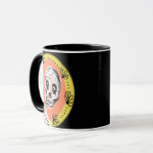 Creepy Skeleton Halloween Doodle Tasse (Vorderseite Links)