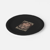 Creepy Skeleton Hands Pumpkin Skull Pappteller (Schrägansicht)