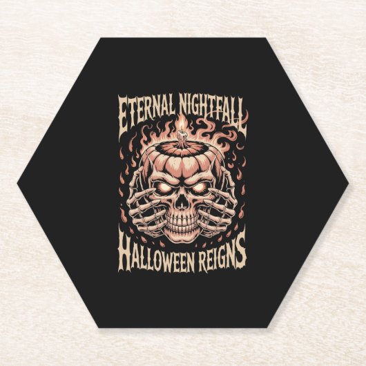 Creepy Skeleton Hands Pumpkin Skull Untersetzer (Vorderseite)