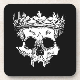 Creepy Skeleton Kopf auf einem harten Kunststoff-U Getränkeuntersetzer