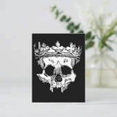 Creepy Skeleton Kopf auf Feiertagskarte (Stehend Vorderseite)