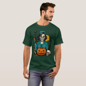 Creepy Skeleton Nurse Halloween Costume for Horror T-Shirt (Vorne ganz)