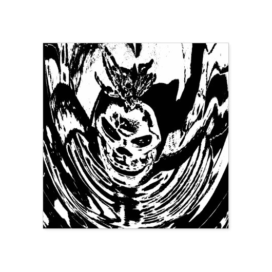 Creepy Skeleton Rubber Briefmarke Gummistempel (Prägung)