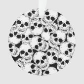 Creepy Skeleton Skulls Goth Halloween Ornament (Vorderseite)