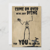 Creepy Skeleton Spooktacular Halloween-Party Einladung (Vorderseite)