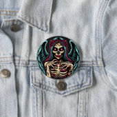 Creepy Skeleton Zombie Angel Dark Fantasy Art Button (Beispiel)