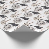 Creepy Skull Black Raven Crow Geschenkpapier (Ecke)