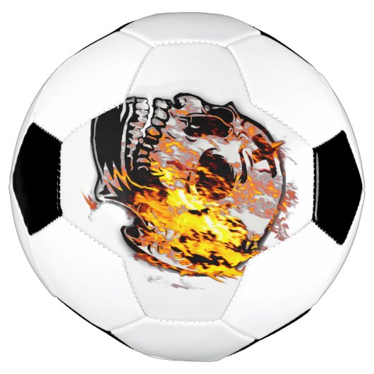 Creepy Skull & Flames Fußball (Gedreht)