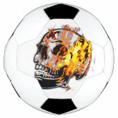 Creepy Skull & Flames Fußball (Vorderseite)