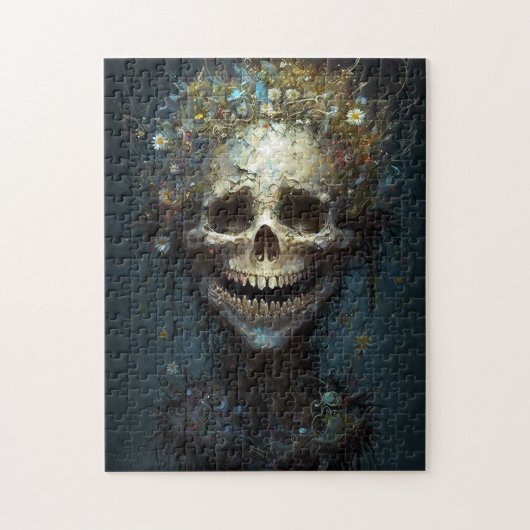Creepy Skull Gothic Dark Fantasy Art Jigsaw Puzzle (Vertikal)