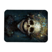 Creepy Skull Gothic Dark Fantasy Art Magnet (Horizontal)