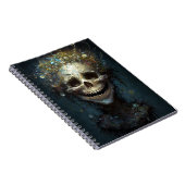 Creepy Skull Gothic Dark Fantasy Art Notebook Notizblock (Rechte Seite)