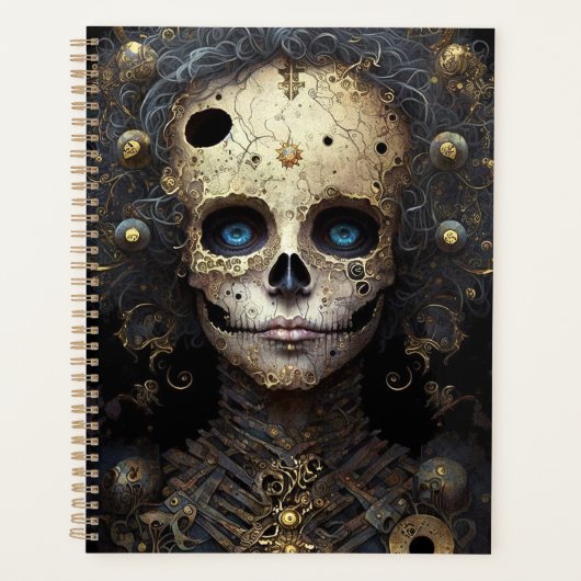 Creepy Skull Gothic Dark Fantasy Art Planer (Vorderseite)