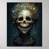 Creepy Skull Gothic Dark Fantasy Art Poster (Vorne)