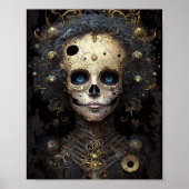 Creepy Skull Gothic Dark Fantasy Art Poster (Vorne)