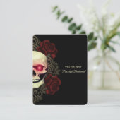 Creepy Skull Hallowedding Bridesmaid Vorschlag Car Einladung (Stehend Vorderseite)