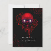 Creepy Skull Halloween Bridesmaid Vorschlag Card Einladung (Vorderseite)