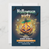 Creepy Skull Halloween-Party Einladung (Vorderseite)