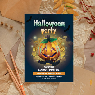 Creepy Skull Halloween-Party Einladung