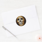 Creepy Skull Halloween Runder Aufkleber (Umschlag)