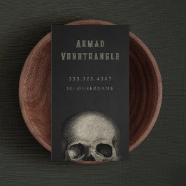 Creepy Skull Halloween Visitenkarte