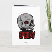 "Creepy Skull Horror Design - Spookes Halloween Ar Karte (Rückseite)