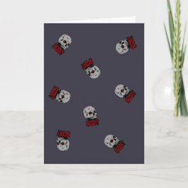 "Creepy Skull Horror Design - Spookes Halloween Ar Karte