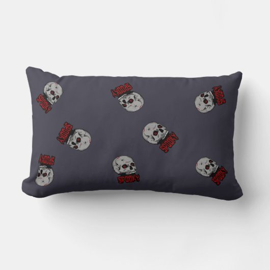 "Creepy Skull Horror Design - Spookes Halloween Ar Lendenkissen (Vorderseite)