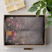 Creepy Skull im Blumengarten Dekoupage Gewebepflas Seidenpapier (Geschenk)