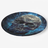 Creepy Skull Pappteller (Schrägansicht)