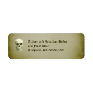Creepy Skull Rücksendeadressen-Aufkleber