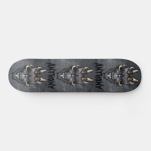 Creepy Skull Skateboard (Horizontal)