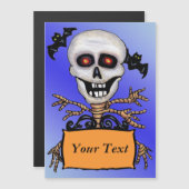 Creepy Skull Tree Vorsicht vor Signieren von Flech Magnetkarte (Vorne/Hinten)