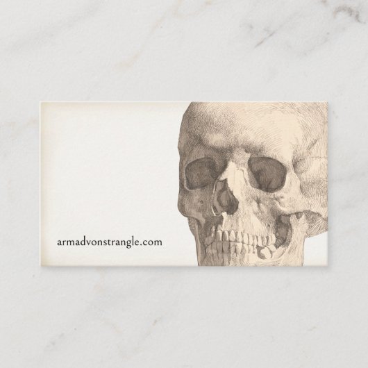 Creepy Skull Visitenkarte (Vorderseite)