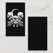 Creepy Skulls Crescent Gothic Moon Witchy Snake Visitenkarte (Vorne/Hinten)