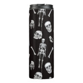 Creepy Skulls: Halloween-Wasserfarbenmuster Thermosbecher (Rückseite)