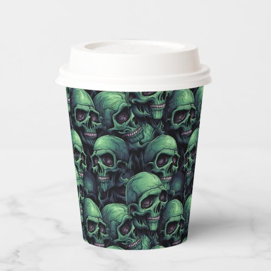 Creepy Skulls Pappbecher (Links)