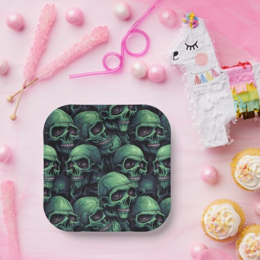 Creepy Skulls Pappteller (Party)