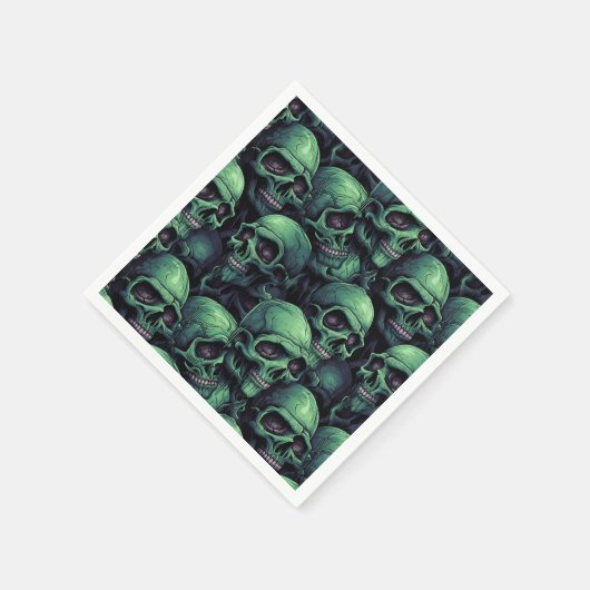 Creepy Skulls Serviette (Ecke)