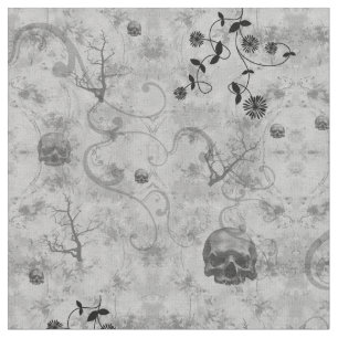 Creepy Skulls Viktorianisch Gothic Stoff