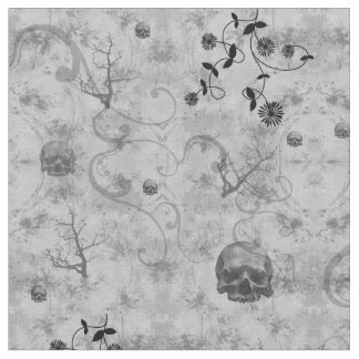 Creepy Skulls Viktorianisch Gothic Stoff