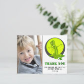 Creepy Slime Monster Geburtstag Foto Vielen Dank Postkarte (Stehend Vorderseite)