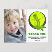 Creepy Slime Monster Geburtstag Foto Vielen Dank Postkarte (Vorderseite)