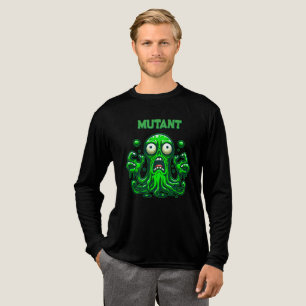 Creepy Slime Zombie Alien - Neon Green Monster Tri-Blend Shirt