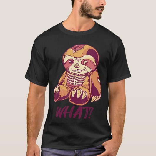 Creepy Sloth Horror Murderous Sloths What funny T-Shirt (Vorderseite)