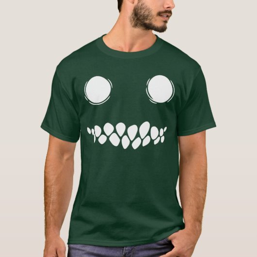 Creepy Smile Face Halloween Horror Costume Art Par T-Shirt (Vorderseite)