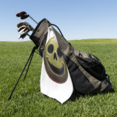 Creepy Smiley Skull Golf Handtuch (Gras)